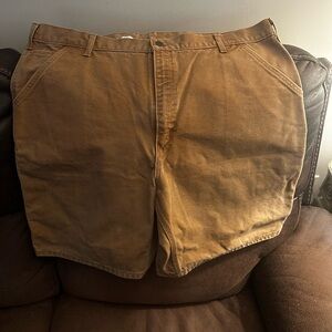 Carhartt Men's Tan Flat Front Shorts